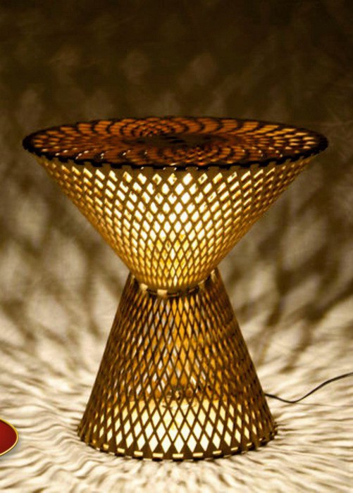 طرح چراغ رومیزی مناسب برای استفاده در دستگاه های cnc چوب و cnc لیزر - table lamp laser cut cdr file