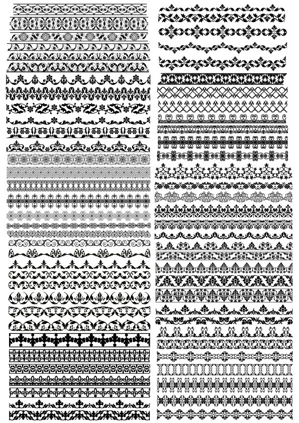 طرح حاشیه های تزئینی مناسب برای استفاده در دستگاه های cnc چوب و cnc لیزر - decorative borders cdr file