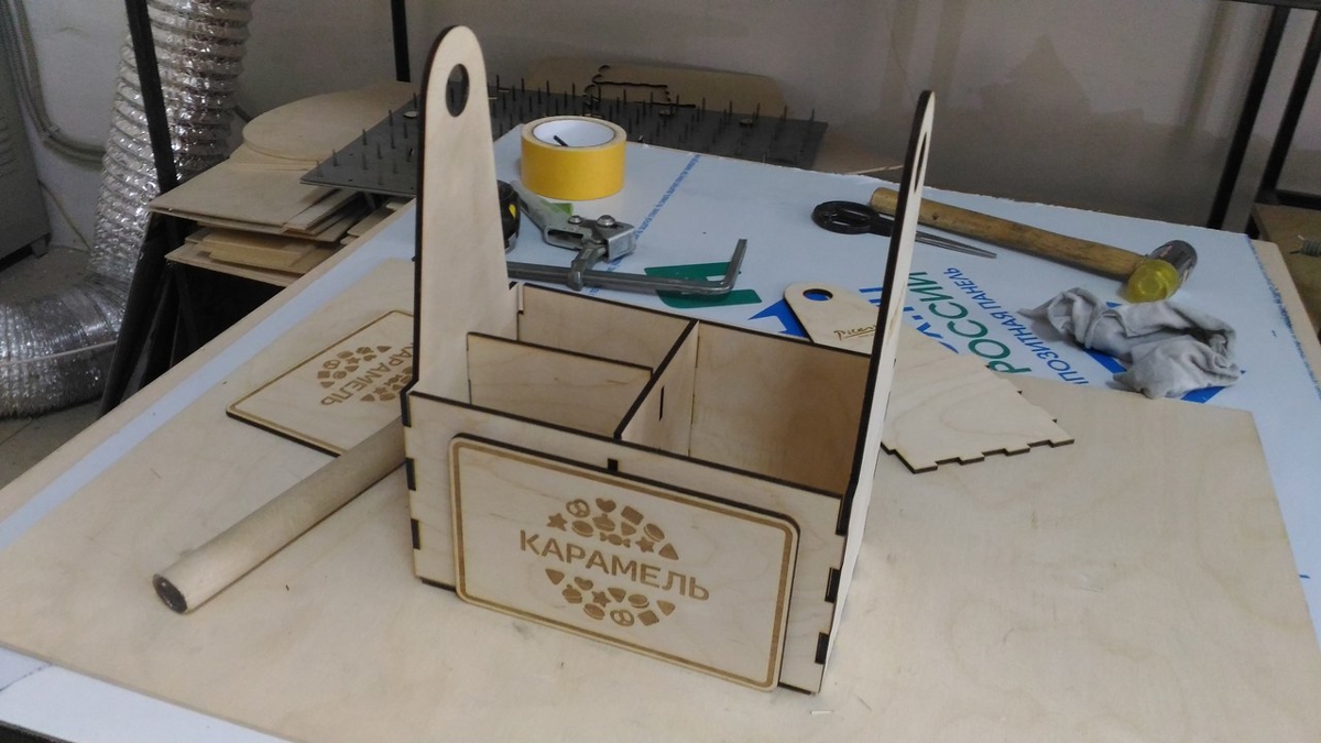 طرح سبد شیرینی چوبی مناسب برای استفاده در دستگاه های cnc چوب و cnc لیزر - laser cut wooden sweets basket template cdr file