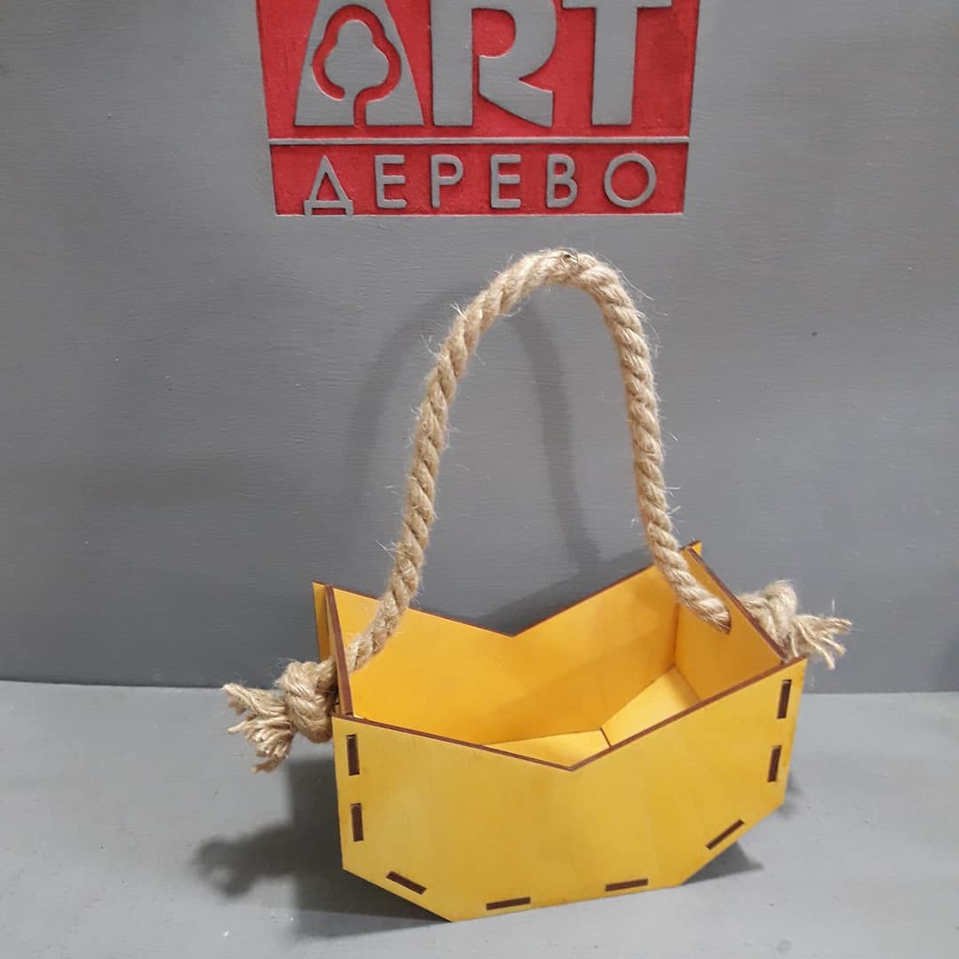 طرح سبد گل آویز مناسب برای استفاده در دستگاه های cnc چوب و cnc لیزر - laser cut hanging flower basket cdr file