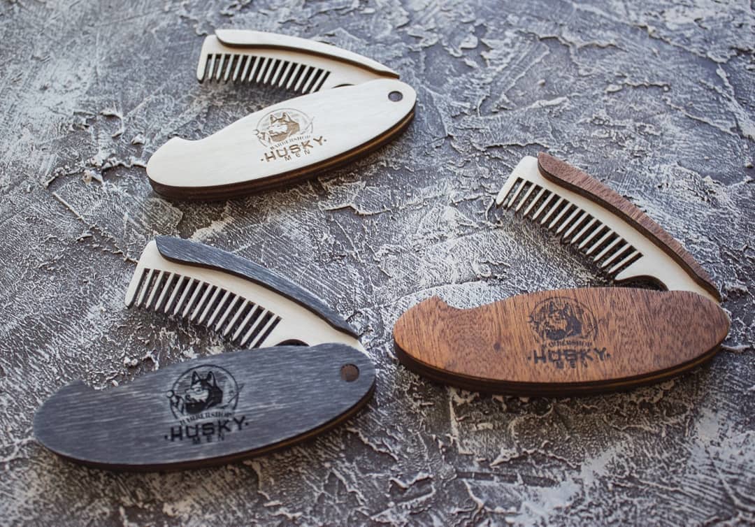 طرح شانه تاشو مو و ریش مناسب برای استفاده در دستگاه های cnc چوب و cnc لیزر - laser cut folding hair and beard comb cdr file