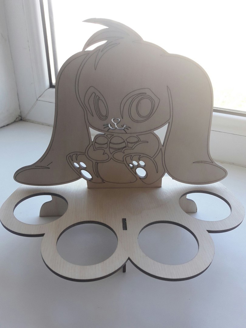 طرح خرگوش عید پاک مناسب برای استفاده در دستگاه های cnc چوب و cnc لیزر - laser cut easter bunny template cdr file