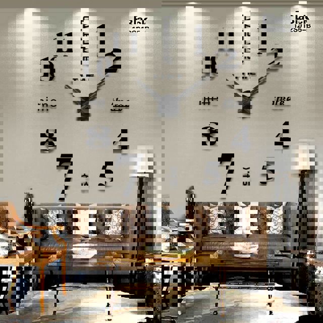 طرح ساعت دیواری مدرن اتاق نشیمن مناسب برای استفاده در دستگاه های cnc چوب و cnc لیزر - laser cut contemporary living room wall clock cdr file