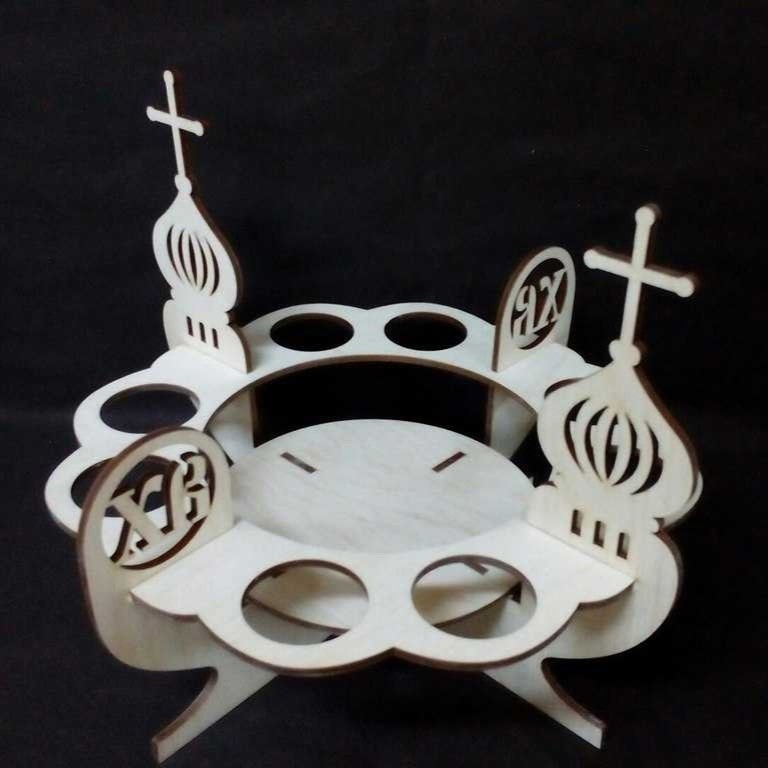 طرح تخم مرغ عید پاک مناسب برای استفاده در دستگاه های cnc چوب و cnc لیزر - laser cut display easter eggs dxf file