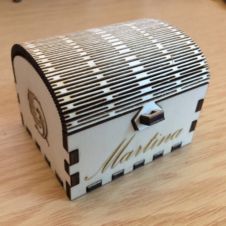 طرح جعبه حلقه ازدواج مناسب برای استفاده در دستگاه های cnc چوب و cnc لیزر - laser cut wedding ring box dxf file