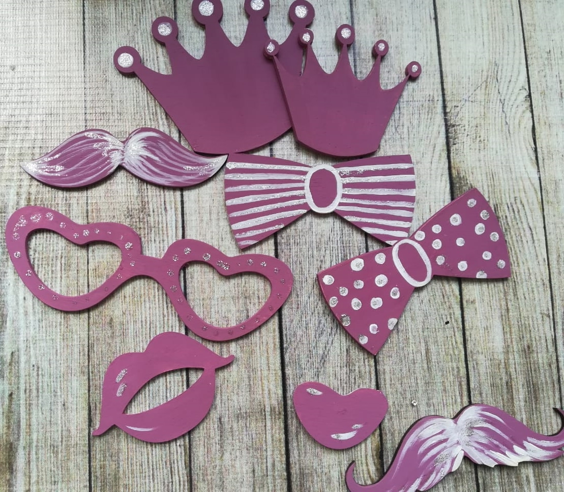 طرح سبیل برای تزئینات مهمانی مناسب برای استفاده در دستگاه های cnc چوب و cnc لیزر - laser cut mustaches party decorations cdr file