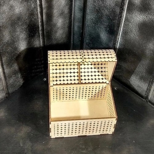 طرح صندوقچه چوبی تزئینی ساندوک مناسب برای استفاده در دستگاه های cnc چوب و cnc لیزر - laser cut decorative sunduk wooden chest cdr file
