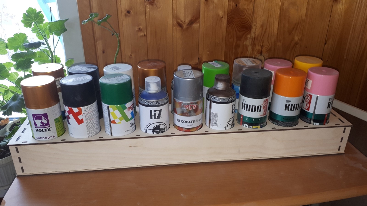 طرح قفسه نگهداری قوطی اسپری مناسب برای استفاده در دستگاه های cnc چوب و cnc لیزر - laser cut storage rack for spray cans cdr file