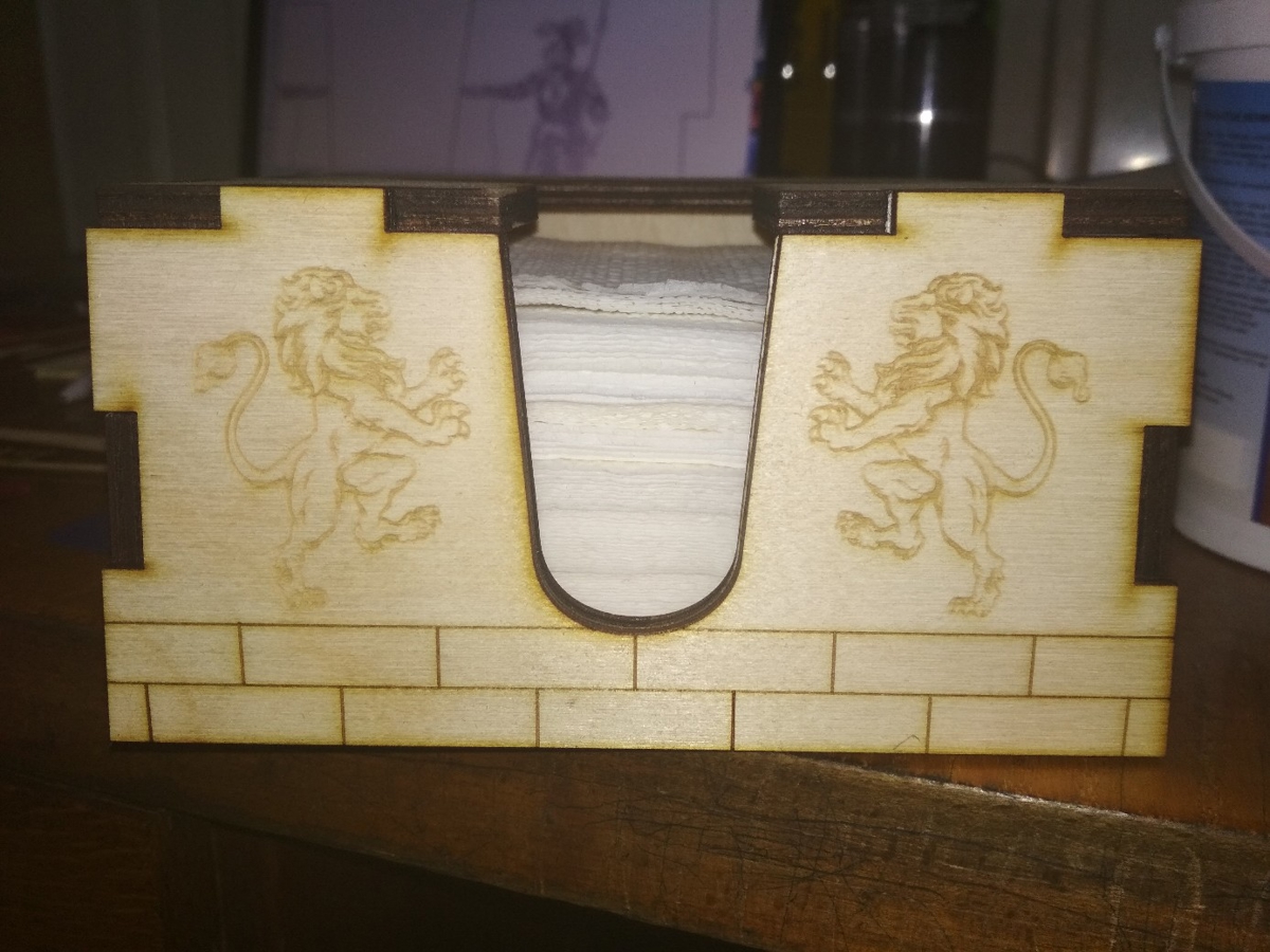 طرح جعبه جا دستمال مربعی شکل مناسب برای استفاده در دستگاه های cnc چوب و cnc لیزر - laser cut square napkin holder box cdr file
