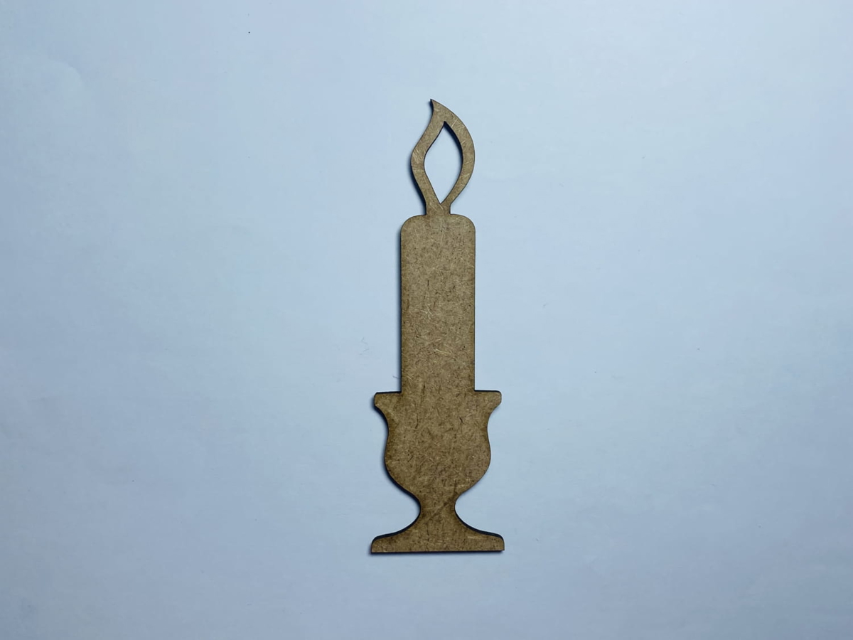 طرح فایل برش شمع چوبی شمع چوبی مناسب برای استفاده در دستگاه های cnc چوب و cnc لیزر - laser cut wooden candle cutout wood candle shape cdr file