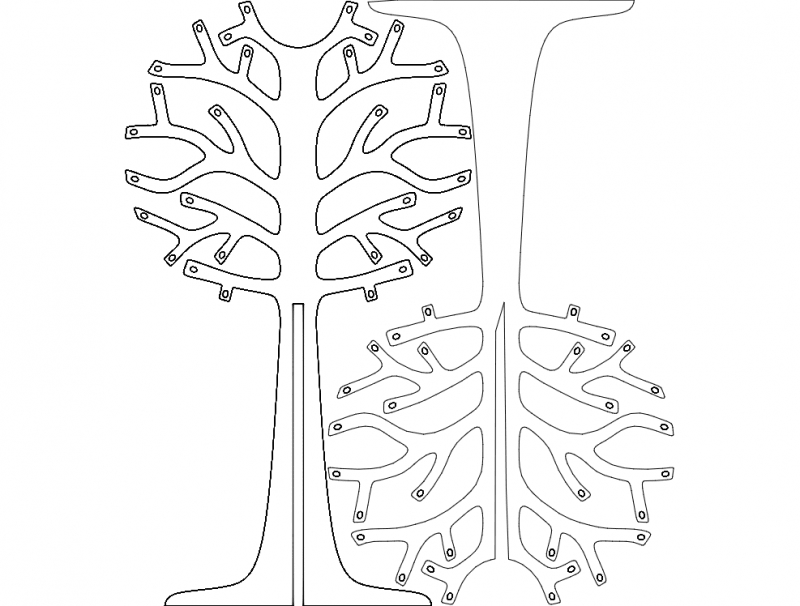 طرح درخت کریسمس آرورس دناتال مناسب برای استفاده در دستگاه های cnc چوب و cnc لیزر - arvoresdenatal christmas trees dxf file