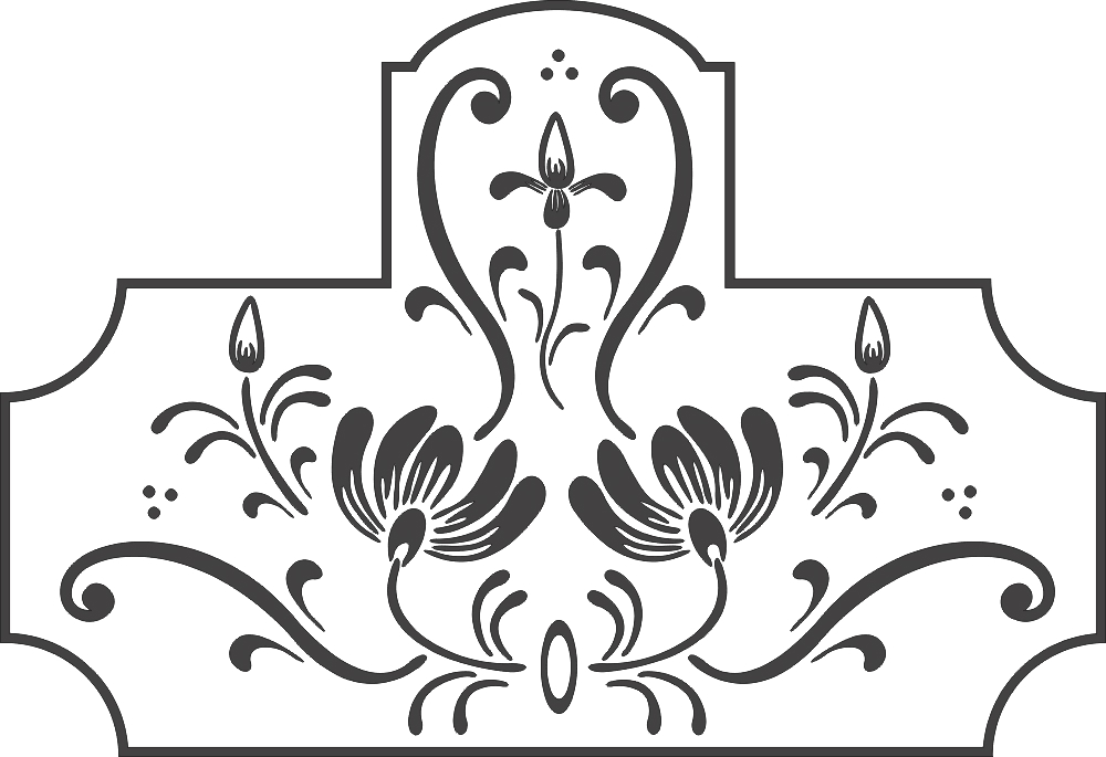 طرح گل دایره ای مناسب برای استفاده در دستگاه های cnc چوب و cnc لیزر - swirl floral design dxf file