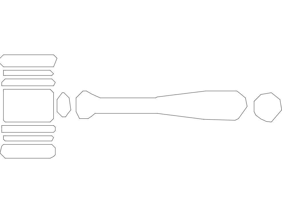 طرح داده شده مناسب برای استفاده در دستگاه های cnc چوب و cnc لیزر - gavel dxf file