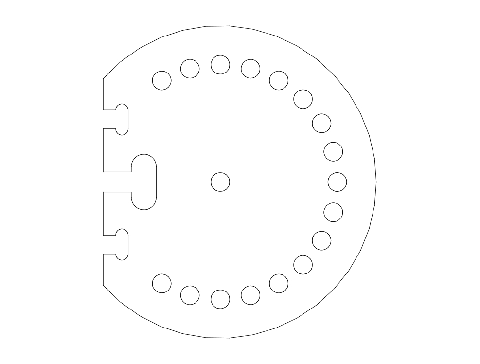 طرح پایه نصب زاویه دار مناسب برای استفاده در دستگاه های cnc چوب و cnc لیزر - angle mount base dxf file