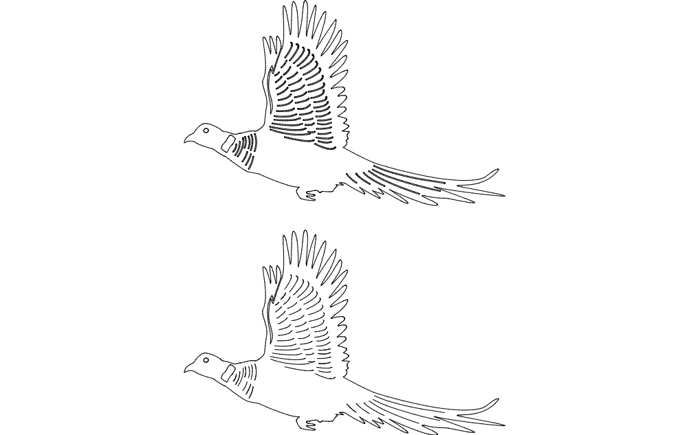 طرح پرواز پرندگان مناسب برای استفاده در دستگاه های cnc چوب و cnc لیزر - birds flying dxf file