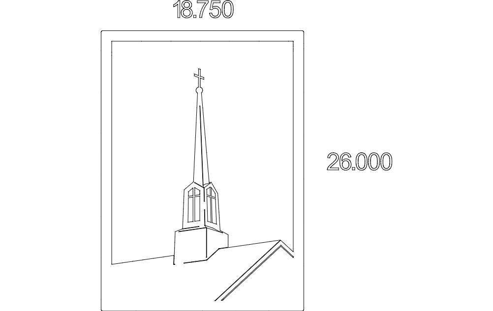 طرح مناره مناسب برای استفاده در دستگاه های cnc چوب و cnc لیزر - steeple dxf file