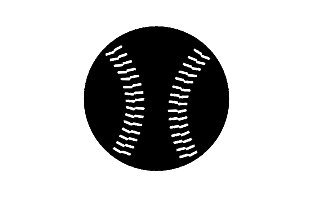 طرح بیسبال مناسب برای استفاده در دستگاه های cnc چوب و cnc لیزر - baseball dxf file