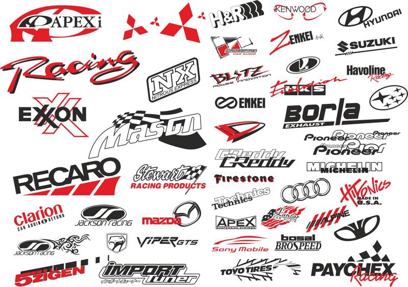 طرح فایل وکتور لوگو و برچسب خودکار مناسب برای استفاده در دستگاه های cnc چوب و cnc لیزر - auto sticker logo vector set cdr file