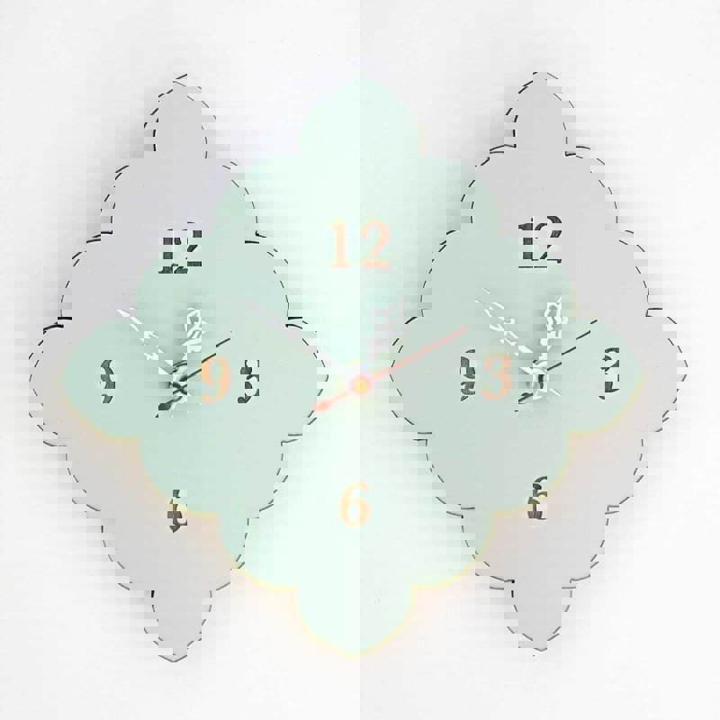 طرح ساعت طرح دار مناسب برای استفاده در دستگاه های cnc چوب و cnc لیزر - laser cut scalloped clock