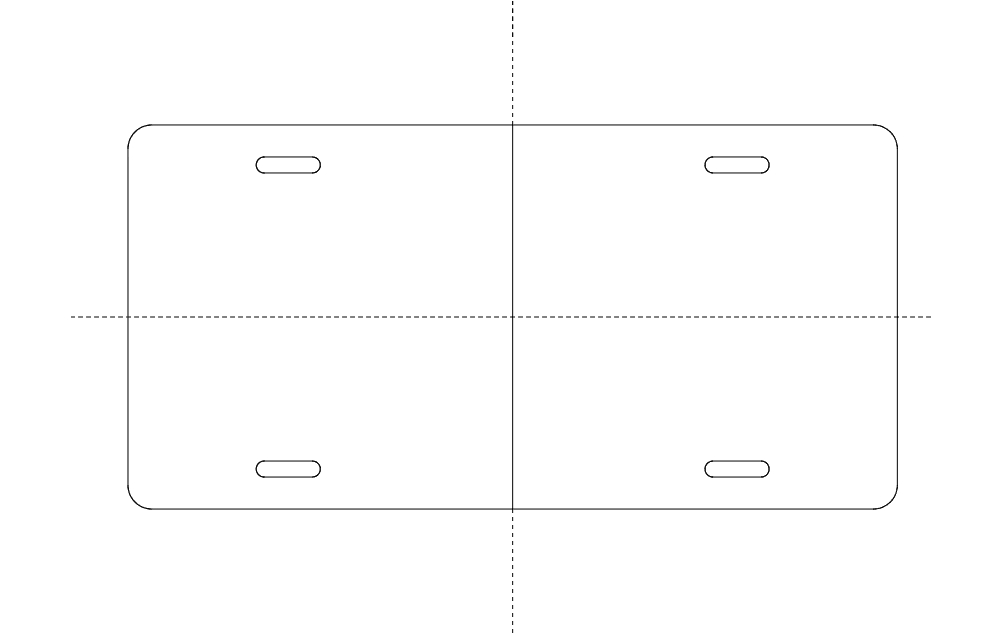 طرح پلاک خالی مناسب برای استفاده در دستگاه های cnc چوب و cnc لیزر - license plate blank dxf file
