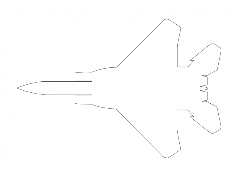 طرح جت f15 مناسب برای استفاده در دستگاه های cnc چوب و cnc لیزر - f15 jet dxf file
