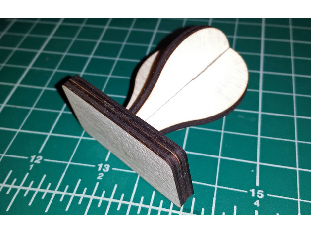 طرح مهر دسته مناسب برای استفاده در دستگاه های cnc چوب و cnc لیزر - laser cut stamp handle dxf file