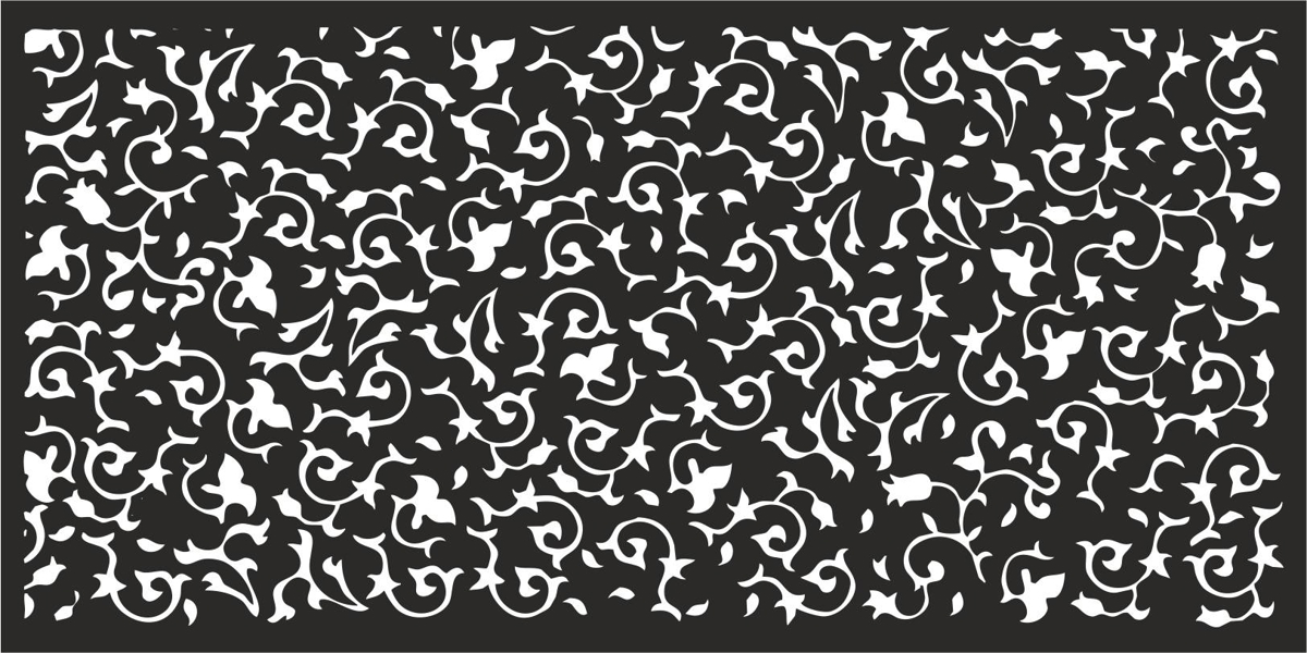 طرح گل تزئینی مناسب برای استفاده در دستگاه های cnc چوب و cnc لیزر - laser cut flower pattern decorative panel cdr file