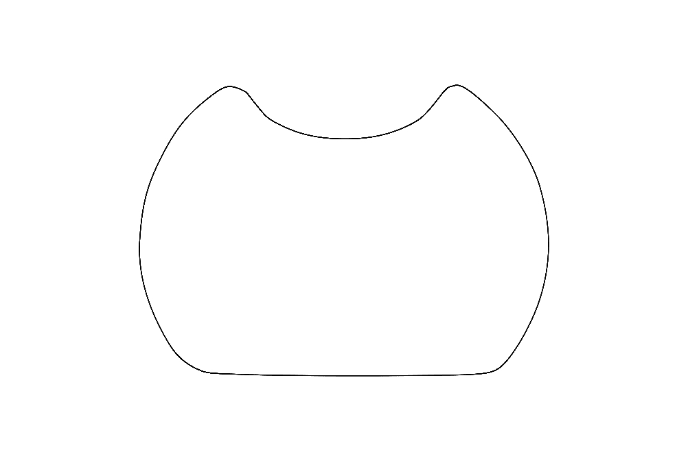 طرح مخصوص باز کردن درب بطری مناسب برای استفاده در دستگاه های cnc چوب و cnc لیزر - bottle opener opening only dxf file