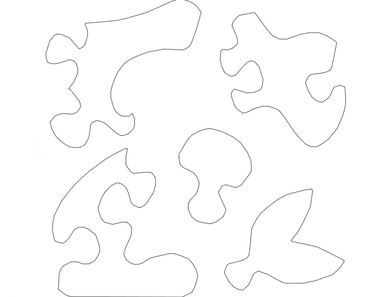 طرح پازل خرگوش مناسب برای استفاده در دستگاه های cnc چوب و cnc لیزر - bunny puzzle dxf file