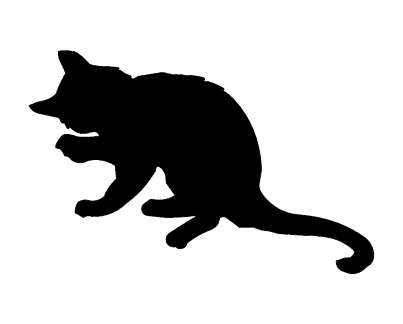 طرح بچه گربه مناسب برای استفاده در دستگاه های cnc چوب و cnc لیزر - kitten dxf file
