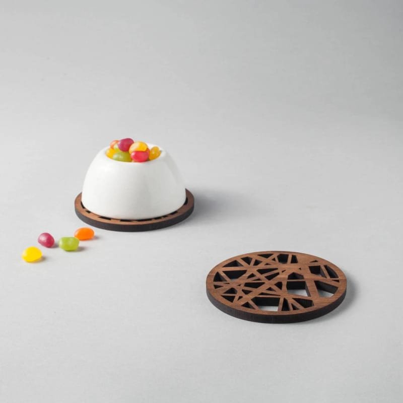 طرح زیرلیوانی کیک مناسب برای استفاده در دستگاه های cnc چوب و cnc لیزر - laser cut cake coaster