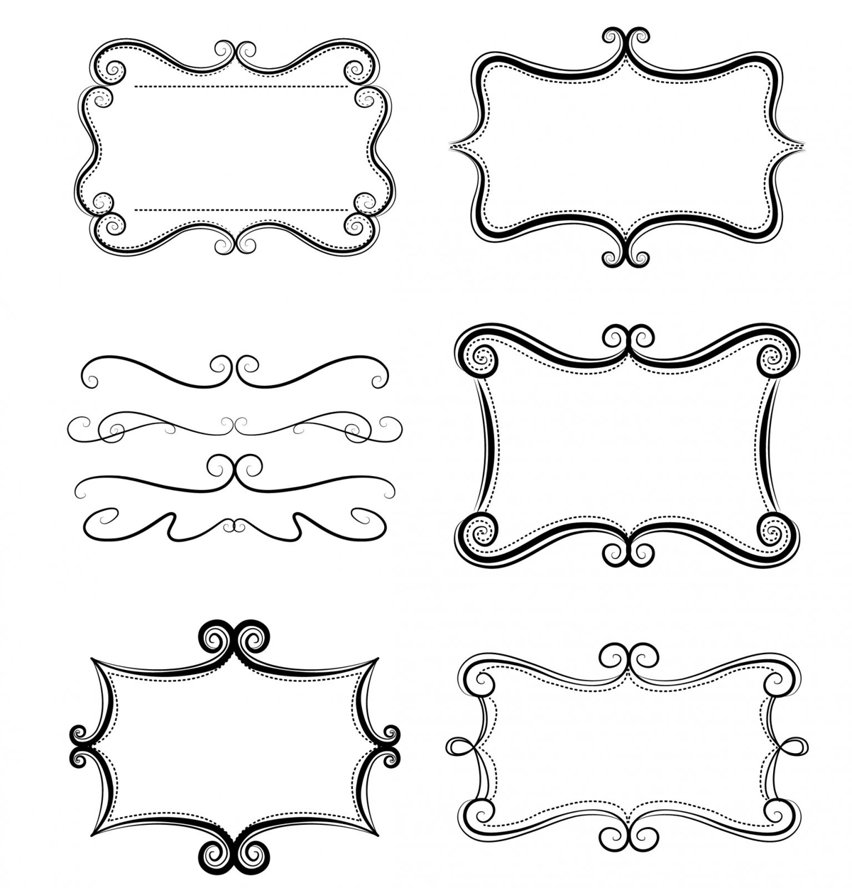 طرح قاب های فانتزی مناسب برای استفاده در دستگاه های cnc چوب و cnc لیزر - funky frames dxf file
