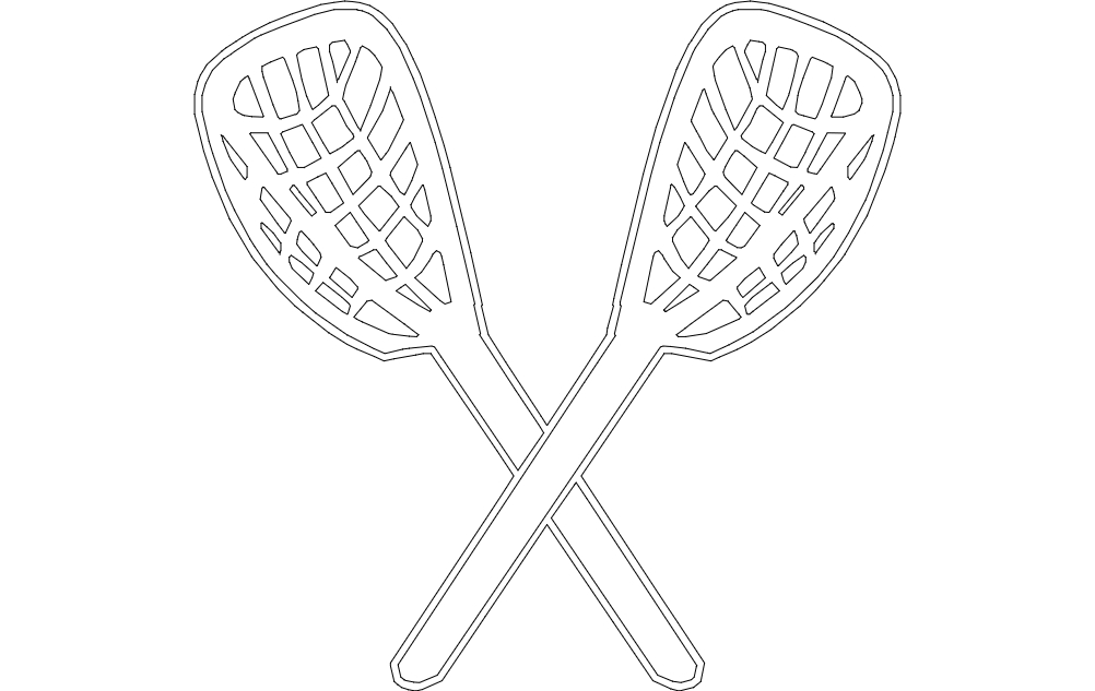 طرح لاکراس مناسب برای استفاده در دستگاه های cnc چوب و cnc لیزر - lacrosse dxf file