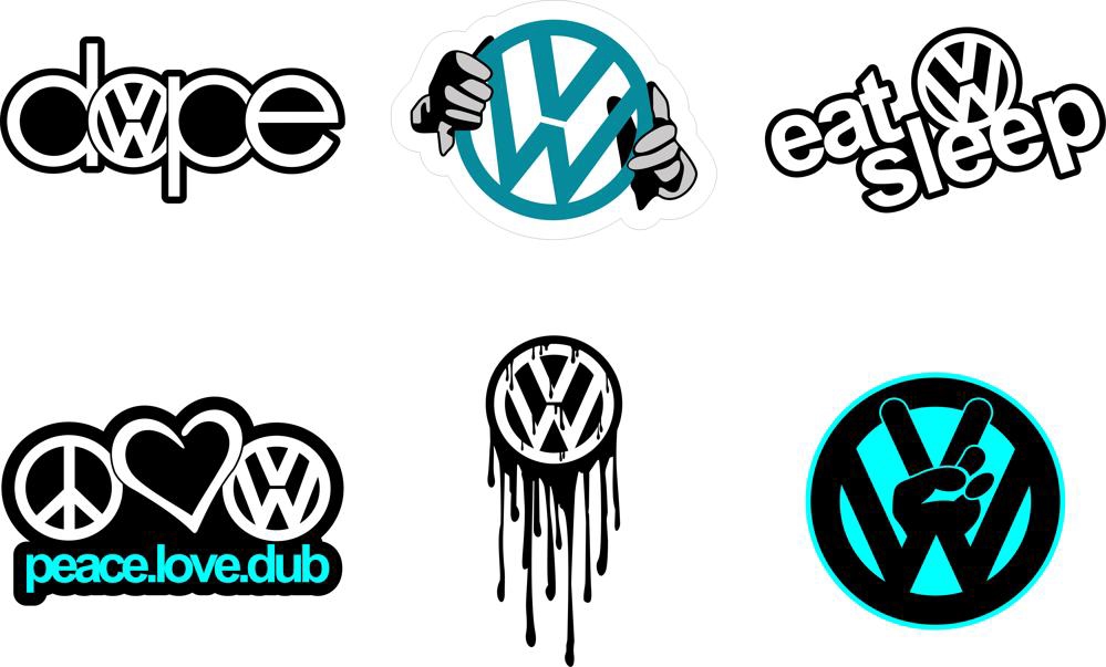 طرح فایل وکتور لوگوی فولکس واگن مناسب برای استفاده در دستگاه های cnc چوب و cnc لیزر - volkswagen logo vectors cdr file