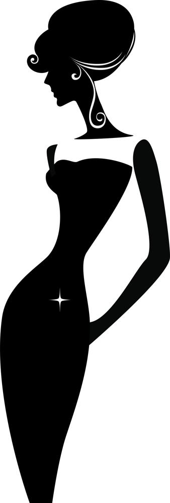 طرح فایل وکتور سیلوئت مد و فشن مناسب برای استفاده در دستگاه های cnc چوب و cnc لیزر - fashion silhouette vector cdr file
