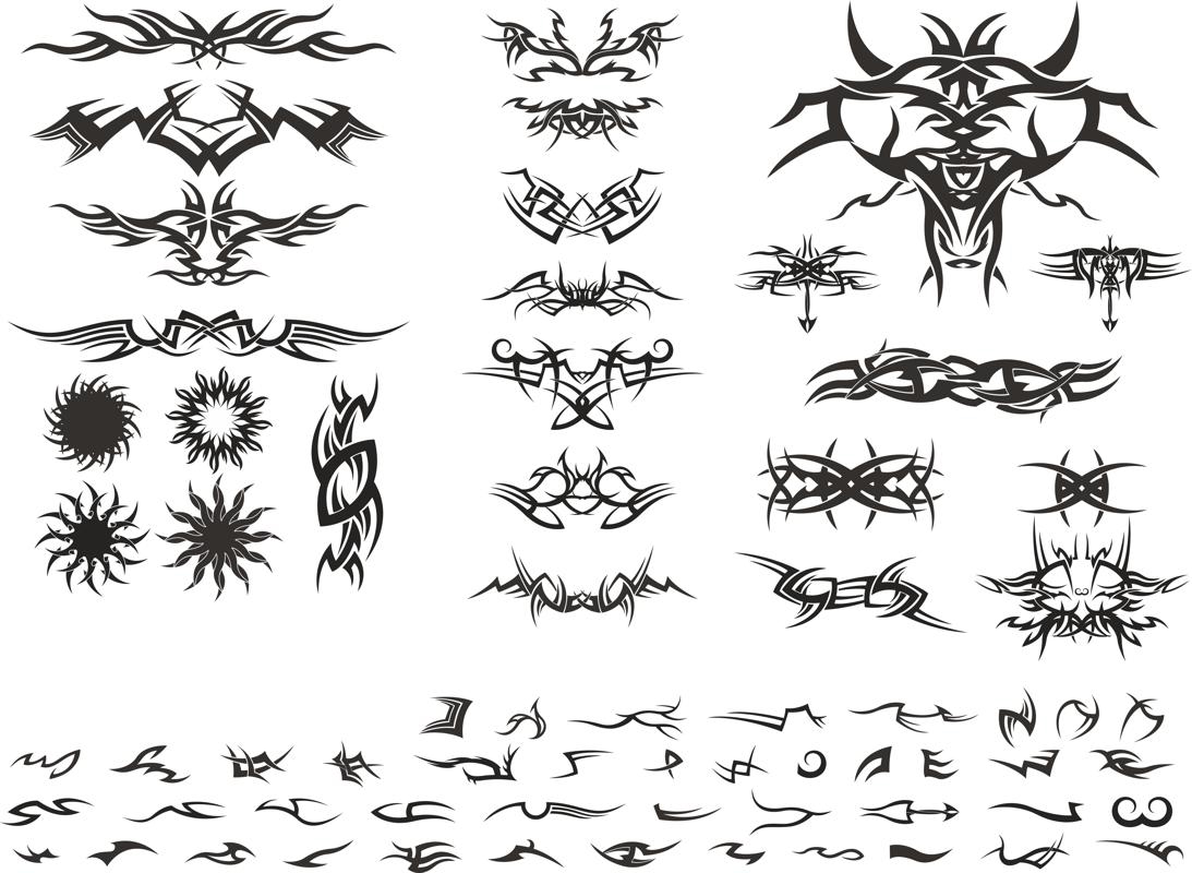 طرح وکتورهای قبیله‌ای مناسب برای استفاده در دستگاه های cnc چوب و cnc لیزر - tribal vectors cdr file