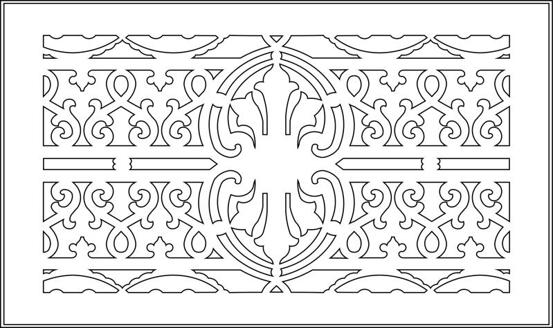 طرح نقش تزئینی مناسب برای استفاده در دستگاه های cnc چوب و cnc لیزر - decorative pattern vector art eps file