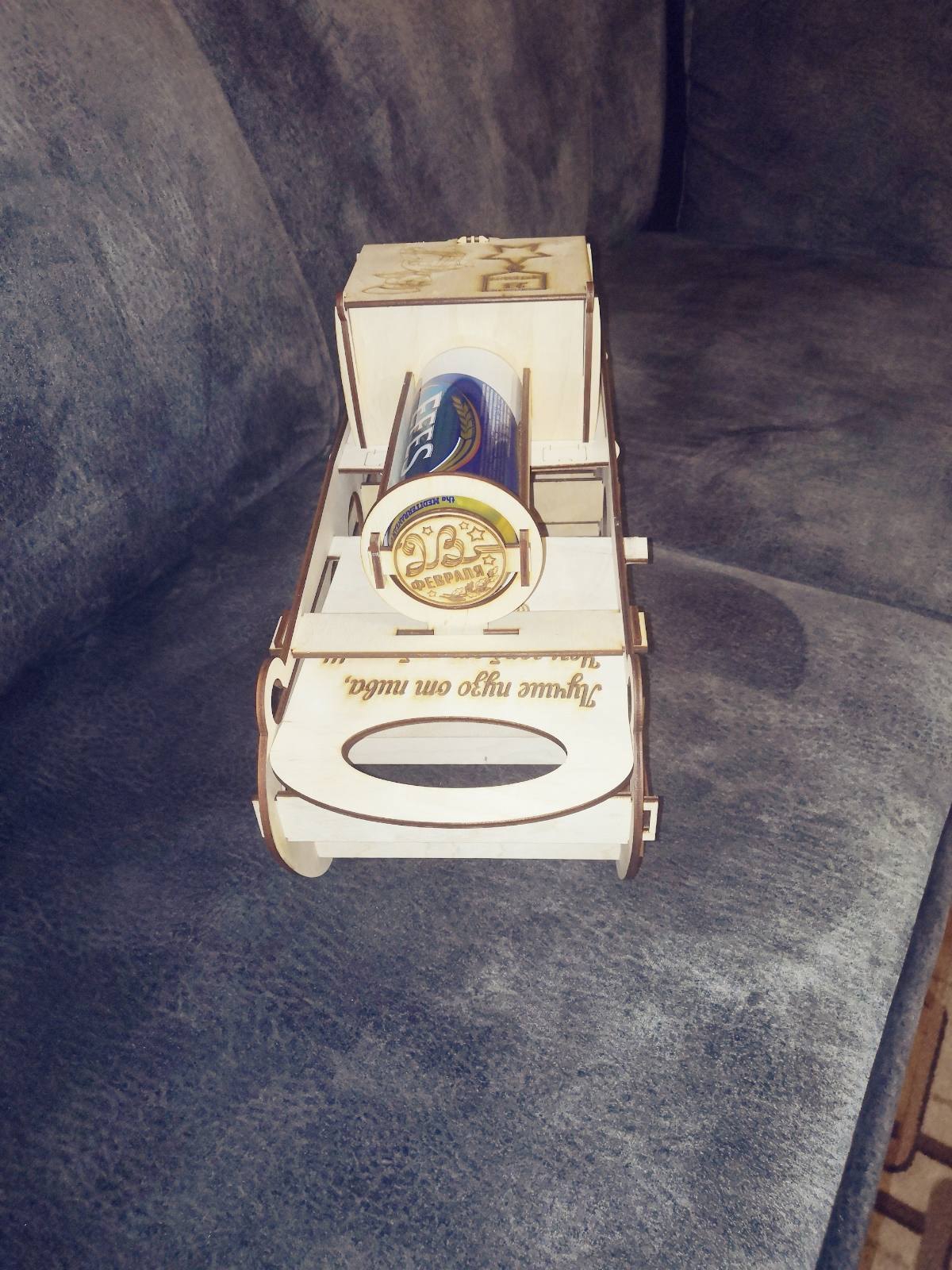 طرح مخزن نوشابه مناسب برای استفاده در دستگاه های cnc چوب و cnc لیزر - laser cut tank soda cans carrier cdr file