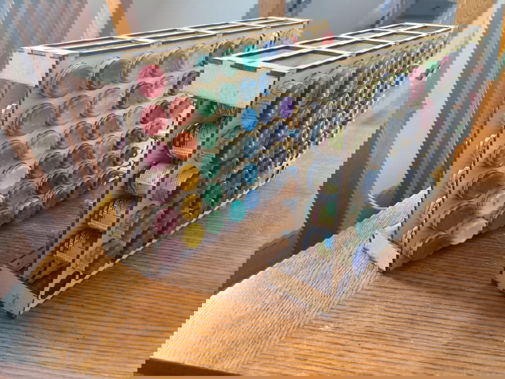 طرح قفسه رنگ چوبی مناسب برای استفاده در دستگاه های cnc چوب و cnc لیزر - laser cut wooden paint rack svg file