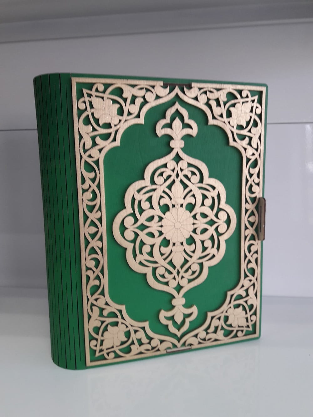 طرح جعبه قرآن چوبی تزئینی مناسب برای استفاده در دستگاه های cnc چوب و cnc لیزر - laser cut decorative wooden quran box cdr file