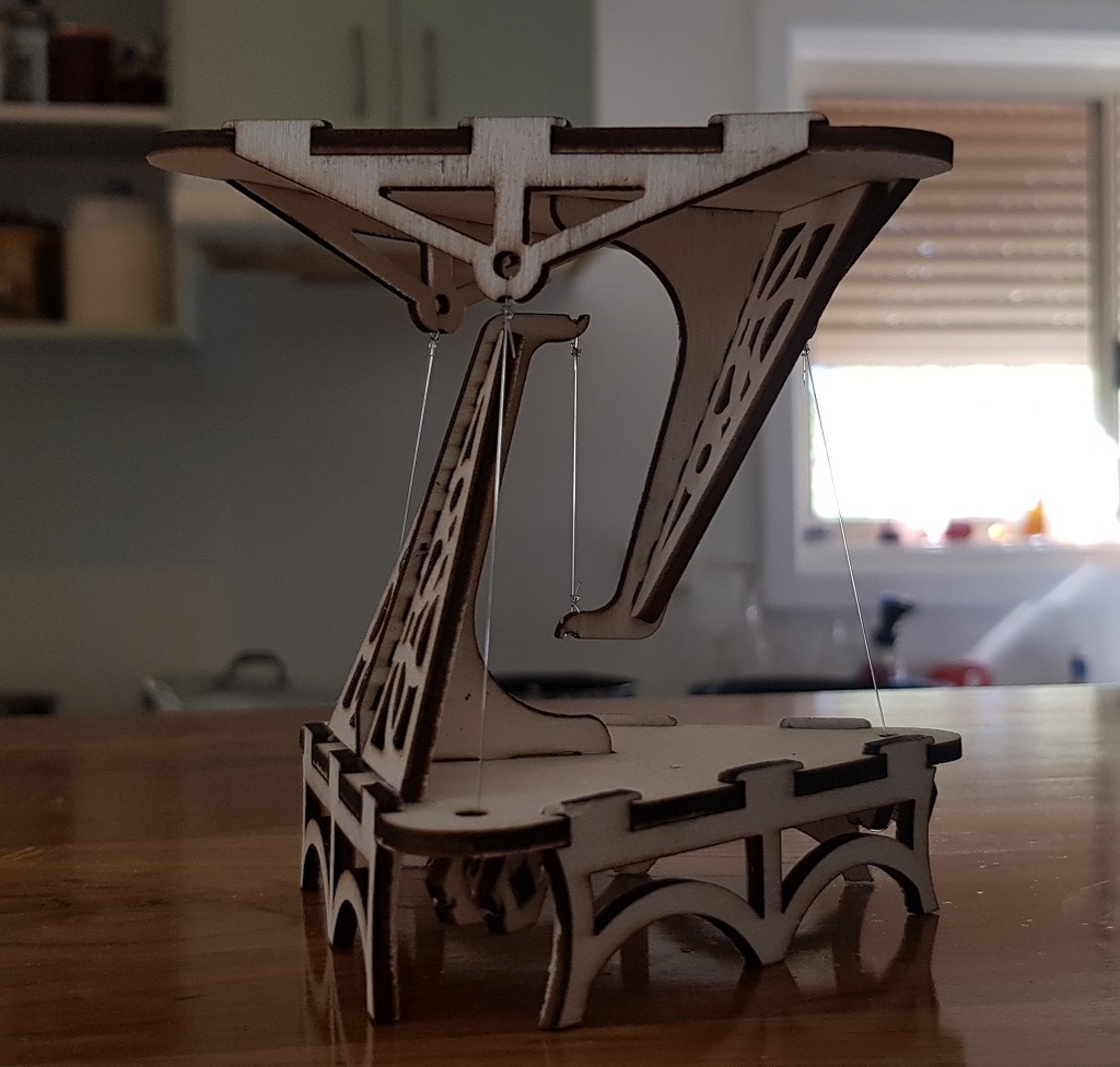 طرح میز تنسگریتی ۳ میلی‌متری مناسب برای استفاده در دستگاه های cnc چوب و cnc لیزر - laser cut tensegrity table 3mm dxf file