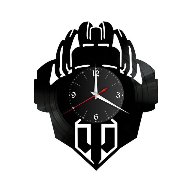 طرح ساعت وینیل دنیای تانک‌ها مناسب برای استفاده در دستگاه های cnc چوب و cnc لیزر - laser cut world of tanks vinyl clock cdr file