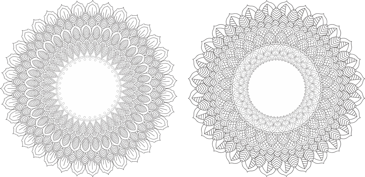 طرح عناصر طرح ماندالا (چرخ هستی) وکتور مناسب برای استفاده در دستگاه های cnc چوب و cnc لیزر - mandala vectors design elements eps file