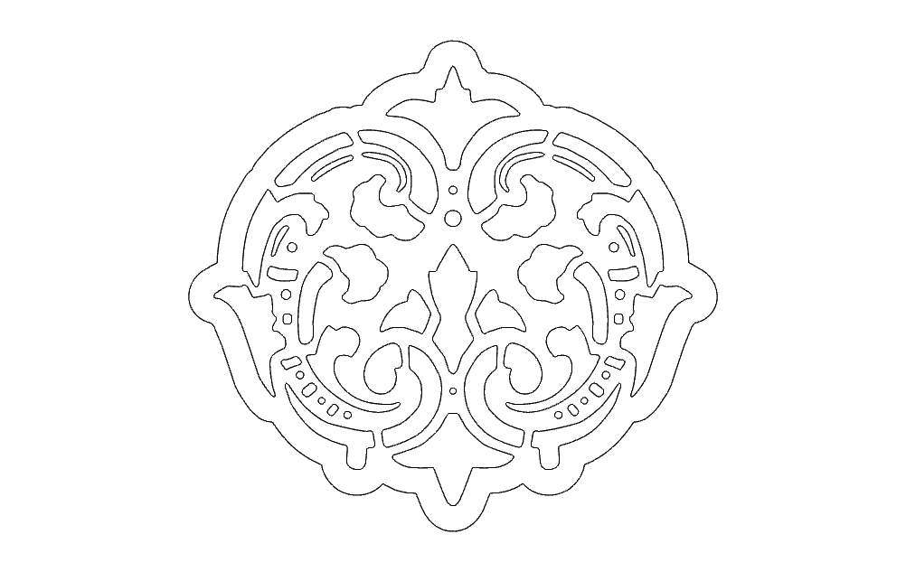 طرح تزئینات مناسب برای استفاده در دستگاه های cnc چوب و cnc لیزر - decoration dxf file