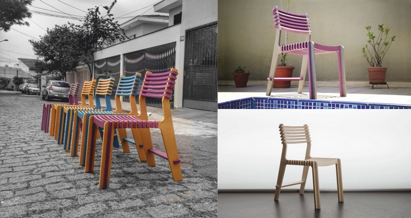 طرح صندلی پارامتری مناسب برای استفاده در دستگاه های cnc چوب و cnc لیزر - parametric chair dxf file