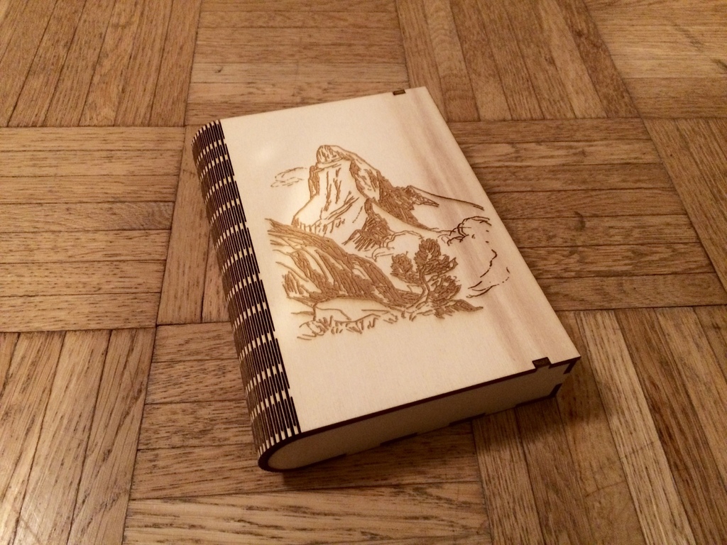 طرح جعبه فلکسی چوبی مناسب برای استفاده در دستگاه های cnc چوب و cnc لیزر - laser cut wooden flex box dxf file