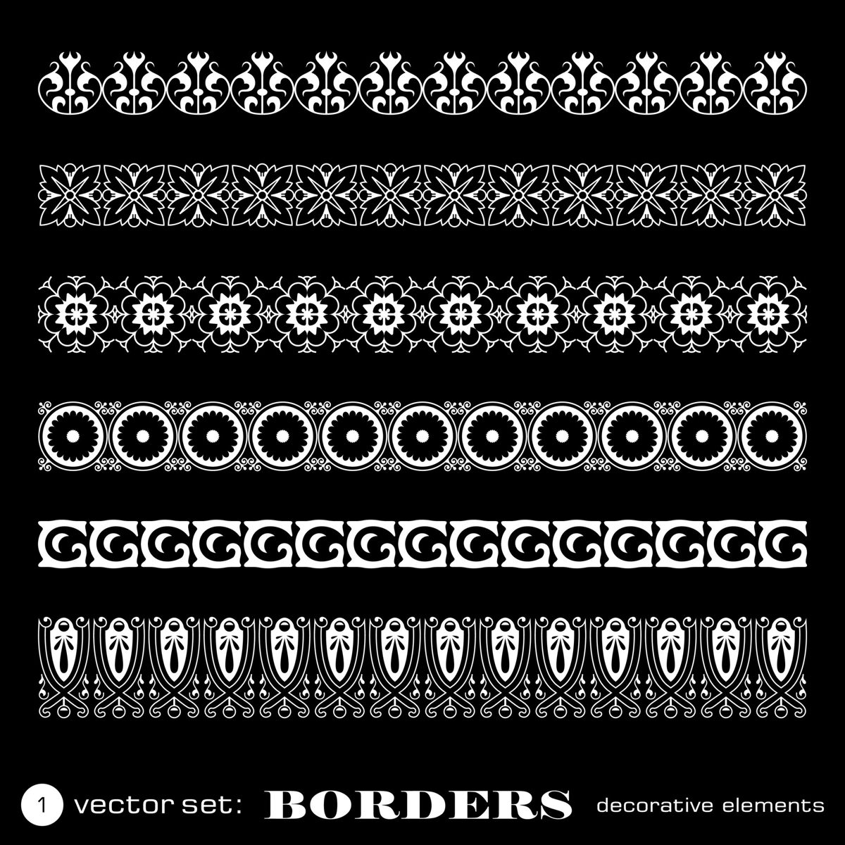 طرح حاشیه‌های تزئینی نامرئی مناسب برای استفاده در دستگاه های cnc چوب و cnc لیزر - seamless decorative borders eps file