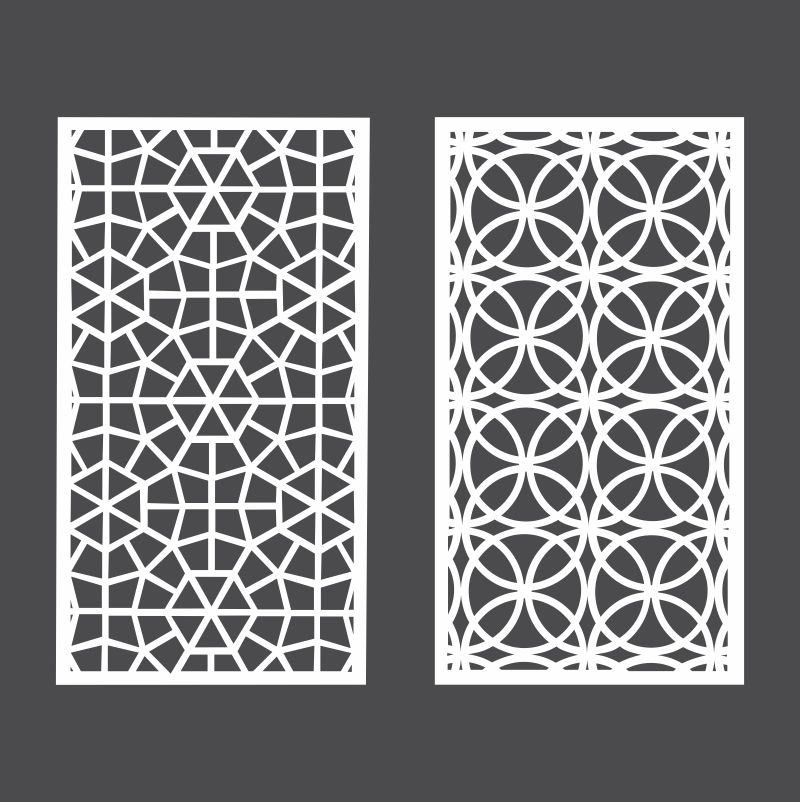 طرح های هندسی تزئینی cnc مناسب برای استفاده در دستگاه های cnc چوب و cnc لیزر - decorative geometric patterns for cnc laser cutting cdr file