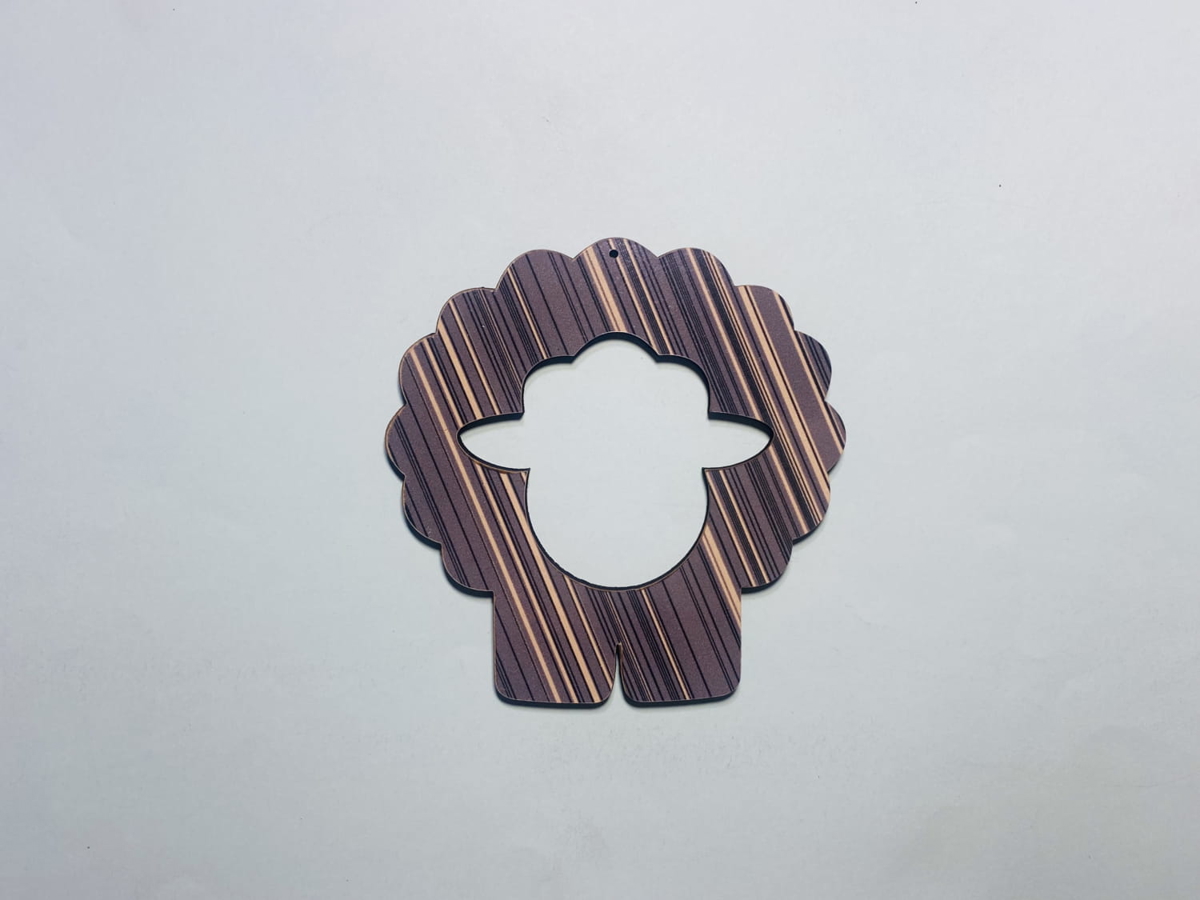 طرح برش چوب با شکل گوسفند برای لیزر مناسب برای استفاده در دستگاه های cnc چوب و cnc لیزر - laser cut sheep shape wood craft cutout cdr file
