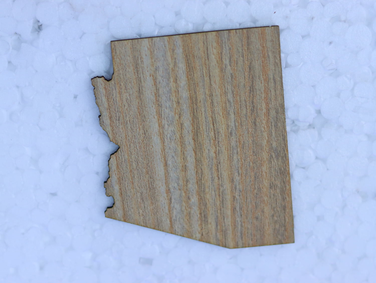 طرح چوب آریزونا مناسب برای استفاده در دستگاه های cnc چوب و cnc لیزر - laser cut wood arizona cutout unfinished wooden arizona shape cdr file